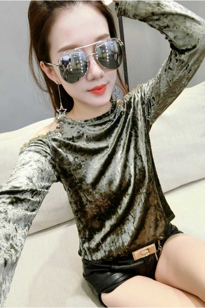 Μαλακή βελούδινη μπλούζα σε τρία χρώματα