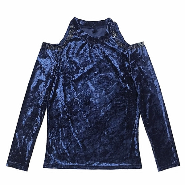 Μαλακή βελούδινη μπλούζα σε τρία χρώματα