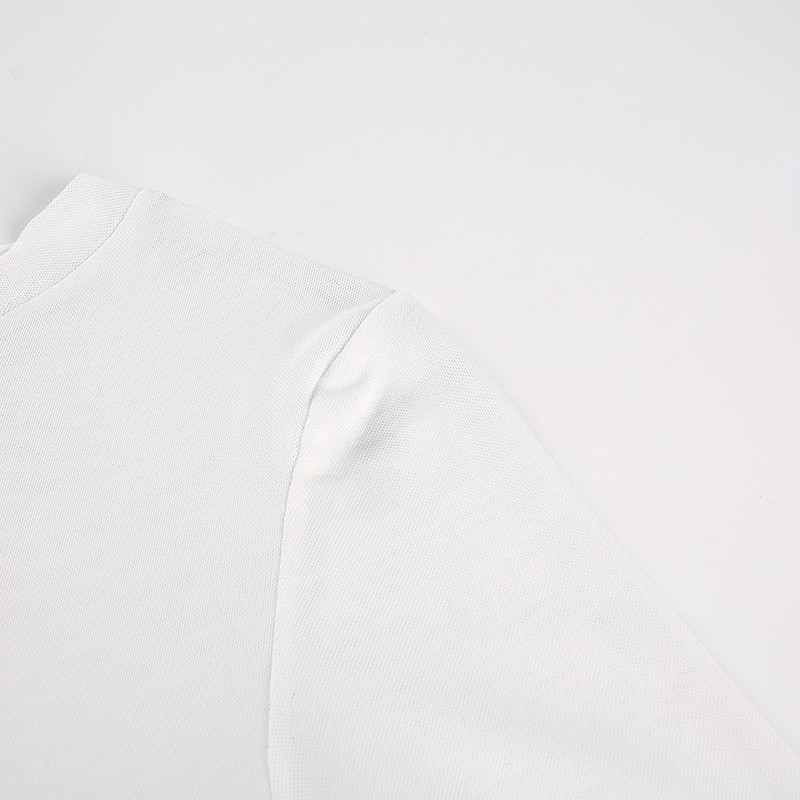 Прозрачно дамско боди в бял цвят с изображения