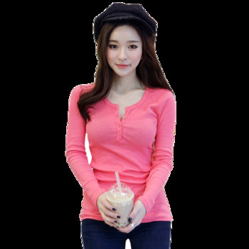 Απλή γυναικεία μπλούζα με κουμπιά, κατάλληλη για καθημερινή ζωή σε τέσσερα χρώματα