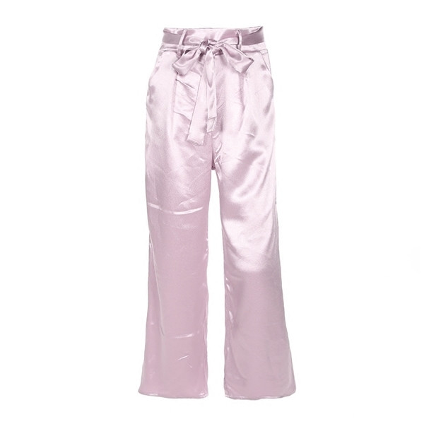 Επίσημο σατέν υψηλό παντελόνι μέσης