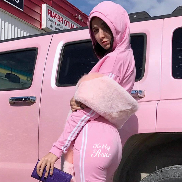 Αθλητικά παντελόνια σε ροζ χρώμα