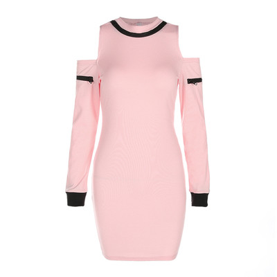 Φόρεμα φθινοπώρου-χειμώνα με γυμνούς ώμους