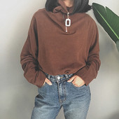 Γυναικείο φούτερ με φερμουάρ και κουκούλα