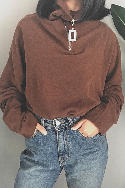 Γυναικείο φούτερ με φερμουάρ και κουκούλα