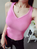 Αθλητικό κομψό μπλουζάκι για κυρίες με λαιμό V σε διαφορετικά χρώματα