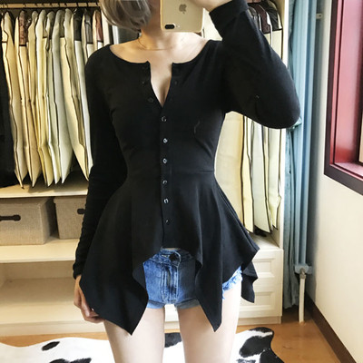 Σπορ-κομψό ασύμμετρο πουκάμισο για κυρίες