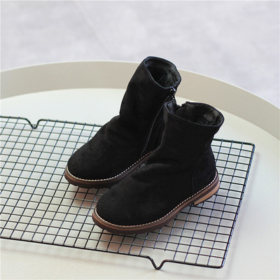 Καθημερινές ζεστές μπότες για παιδιά από οικολογικό σουέτ για κορίτσια σε δύο χρώματα