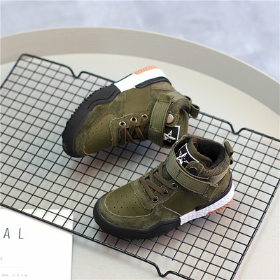 Αθλητικά αθλητικά πάνινα παπούτσια φθινόπωρο-χειμώνα με ψηλά πέλματα με μπαλώματα και γραβάτες σε τρία χρώματα