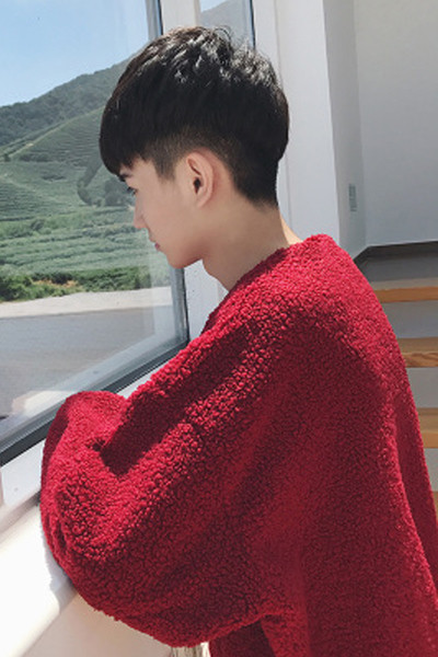 Ευρύ βελούδο βελούδινο πουλόβερ με κεντήματα, σε τέσσερα χρώματα