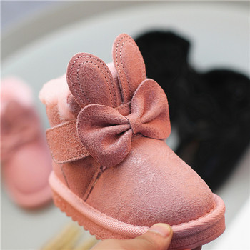 Ζεστές και μαλακές μπότες για κυρίες με αυτιά και κουτάλι σε δύο χρώματα