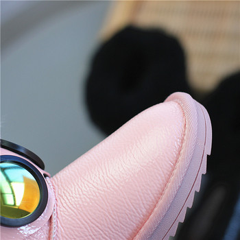 Καθημερινές αθλητικές μπότες για κορίτσια με φτερό και εκτύπωση σε ροζ και μαύρο χρώμα