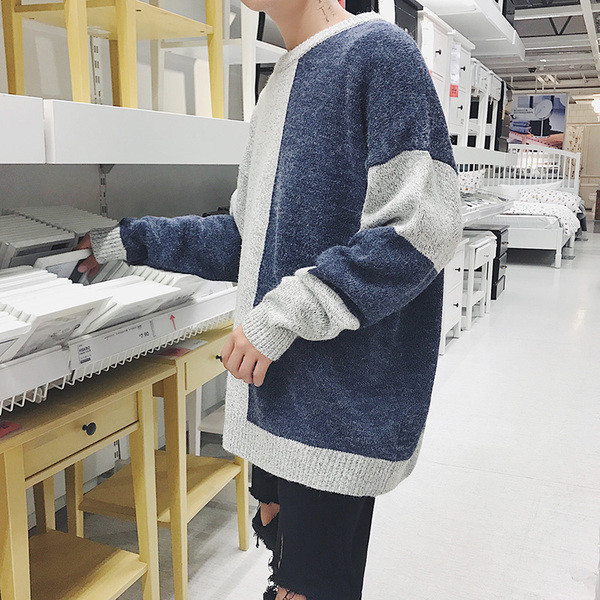 Πλούσιο πουλόβερ για άντρες με ολόσωμη γραμμή