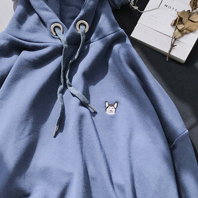 Απλή μπλούζα άνδρες σε ευρύ μοτίβο με κουκούλα και τσέπη