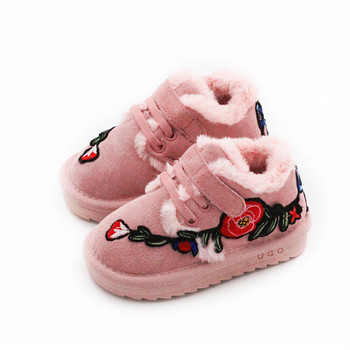 Καθημερινά παιδικά πάνινα παπούτσια για κορίτσια με μπαλώματα και floral μοτίβο σε τρία χρώματα