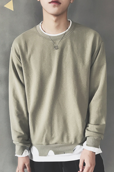 Η casual μπλούζα των ανδρών με το λαιμό O σε τέσσερα χρώματα