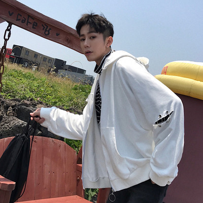 Μεγάλη αρσενική φούτερ με κουκούλα σε τρία χρώματα