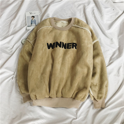 Κομψή βελούδινη μπλούζα σε τρία χρώματα με επιγραφή