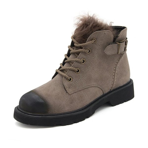 Φθινόπωρο-χειμωνιάτικα αθλητικά ζεστά, αφράτα μπότες με χοντρό μάνδαλο σε δύο χρώματα