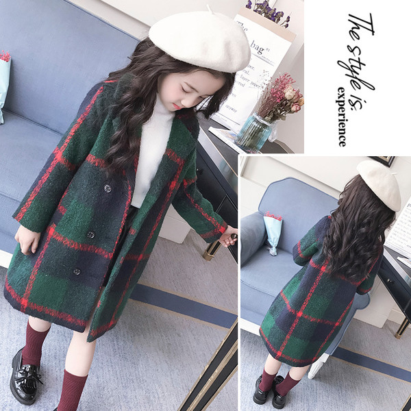 Φθινόπωρο-χειμώνα μακρύ παλτό για τα κορίτσια