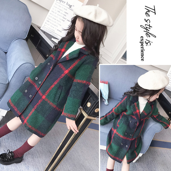 Φθινόπωρο-χειμώνα μακρύ παλτό για τα κορίτσια