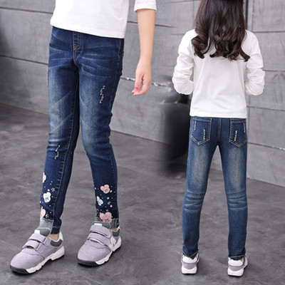 Μοντέρνα τζιν παιδιά για τα κορίτσια, διάφορα μοντέλα