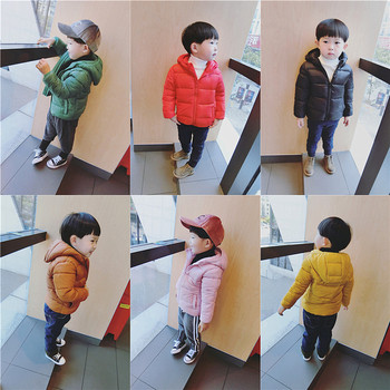 Αθλητικό παιδικό χειμωνιάτικο σακάκι με κουκούλα για αγόρια σε διάφορα χρώματα