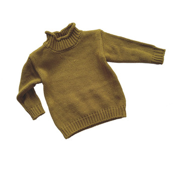 Παιδικό χειροποίητο πουλόβερ για αγόρια με υψηλό γιακά σε τέσσερα χρώματα