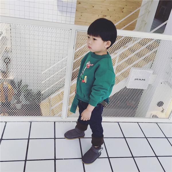 Καθημερινό παιδικό πουλόβερ Unisex με περιλαίμιο O-Neck και Sweet Alice σε δύο χρώματα