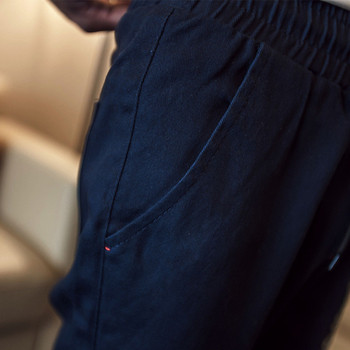 Мъжки спортен панталон с връзки и надпис,подходящ за ежедневието в три цвята 