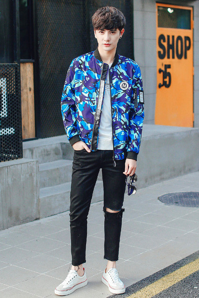 Καθημερινό αθλητικό σακάκι με κολάρο σε σχήμα O και πολύχρωμο χρώμα σε τέσσερα χρώματα