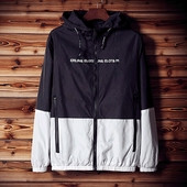 Спортно-ежедневно есенно-зимно мъжко яке с качулка в три цвята