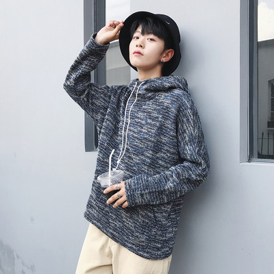 Мъжки Casual суичър в качулка в свободен стил 