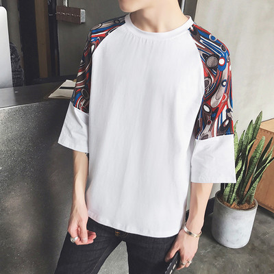 Спортно-елегантна мъжка блуза с 3/4 цветни ръкави в три цвята