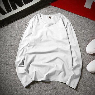 Семпла мъжка блуза, подходяща за ежедневието с О-образна яка в различни цветове