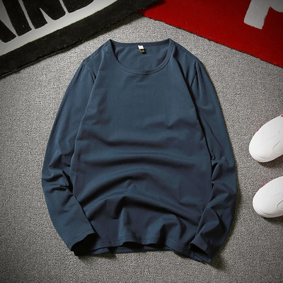 Семпла мъжка блуза, подходяща за ежедневието с О-образна яка в различни цветове