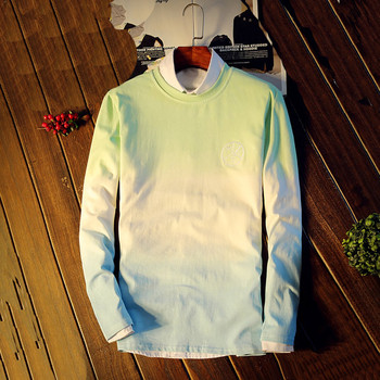 Стилна мъжка блуза с преливащи цветове в три цвята