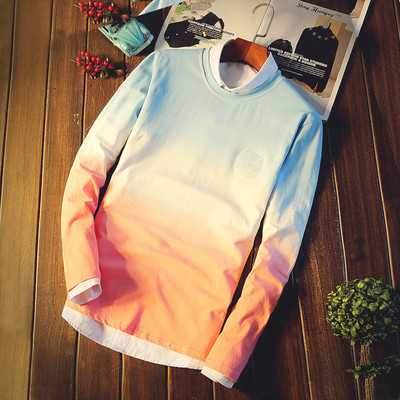 Стилна мъжка блуза с преливащи цветове в три цвята