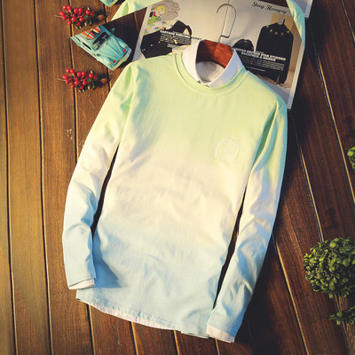 Стилна мъжка блуза с преливащи цветове в три цвята