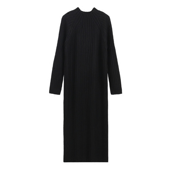 Дълга дамска зимна рокля в три цвята 