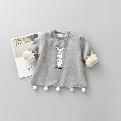 Ежедневен детски пуловер за момичета - интересен модел