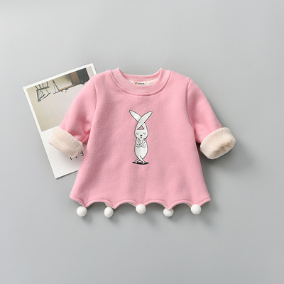 Ежедневен детски пуловер за момичета - интересен модел