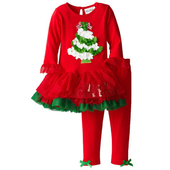 Παιδικό χριστουγεννιάτικο σετ για κορίτσια + φόρεμα, με χριστουγεννιάτικο δέντρο