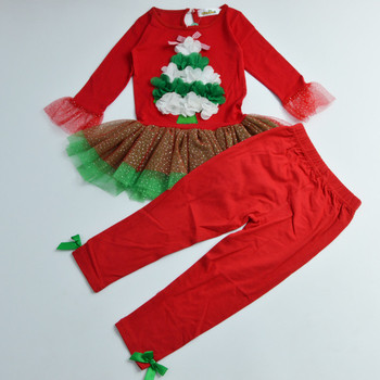 Παιδικό χριστουγεννιάτικο σετ για κορίτσια + φόρεμα, με χριστουγεννιάτικο δέντρο