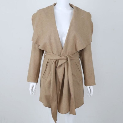 Ежедневно дамско палто с интересно закопчаване , 3 цвята