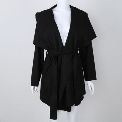 Ежедневно дамско палто с интересно закопчаване , 3 цвята