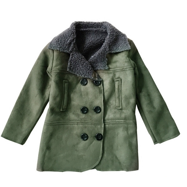 Детско есенно-зимно дълго ватирано палто за момичета в два цвята
