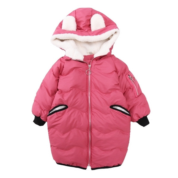 Дълго зимно яке за момичета с качулка - в два цвята 