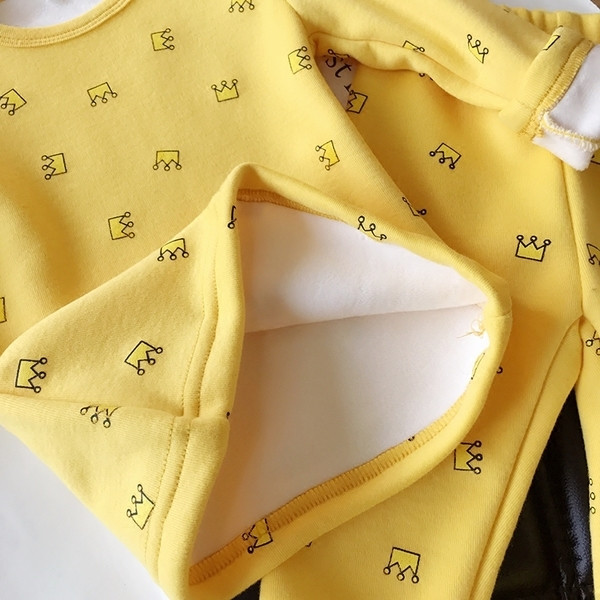 Детски есенно-зимен комплект за момичета от две части-блуза+клиинче,в четири цвята 