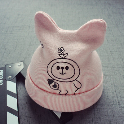 Зимна плетена шапка за момичета и момчета в различни цветове